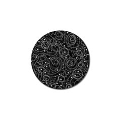 Black And White Magic Golf Ball Marker by Valentinaart