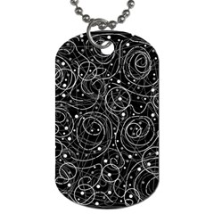 Black And White Magic Dog Tag (two Sides)