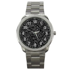 Black And White Magic Sport Metal Watch