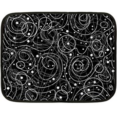 Black And White Magic Fleece Blanket (mini) by Valentinaart