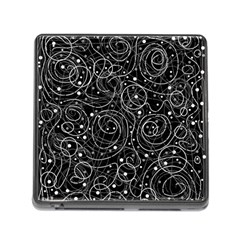 Black And White Magic Memory Card Reader (square) by Valentinaart