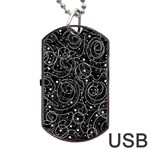 Black and white magic Dog Tag USB Flash (Two Sides)  Front