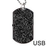 Black and white magic Dog Tag USB Flash (Two Sides)  Back