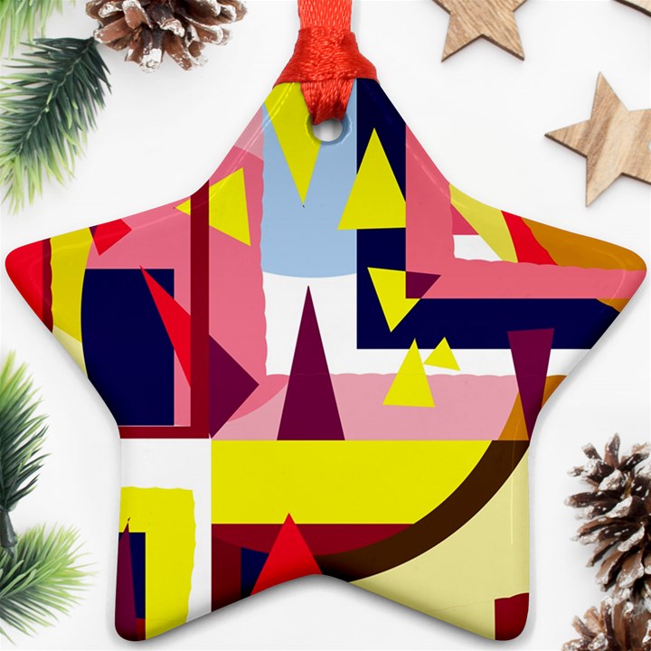 Colorful abstraction Ornament (Star) 