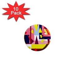 Colorful Abstraction 1  Mini Magnet (10 Pack) 