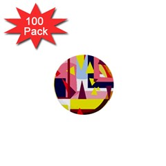 Colorful abstraction 1  Mini Buttons (100 pack) 