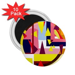 Colorful Abstraction 2 25  Magnets (10 Pack) 