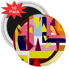 Colorful Abstraction 3  Magnets (10 Pack)  by Valentinaart