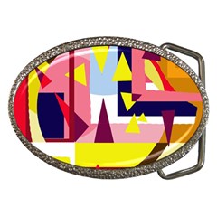 Colorful abstraction Belt Buckles