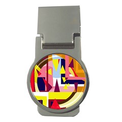 Colorful Abstraction Money Clips (round)  by Valentinaart