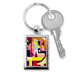 Colorful Abstraction Key Chains (rectangle) 