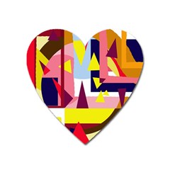 Colorful Abstraction Heart Magnet