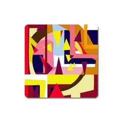 Colorful Abstraction Square Magnet