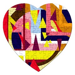 Colorful Abstraction Jigsaw Puzzle (heart)