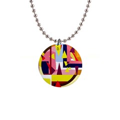 Colorful abstraction Button Necklaces