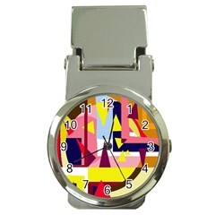 Colorful Abstraction Money Clip Watches by Valentinaart