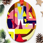 Colorful abstraction Oval Ornament (Two Sides) Front