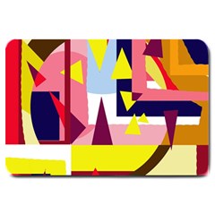 Colorful Abstraction Large Doormat  by Valentinaart