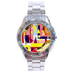 Colorful abstraction Stainless Steel Analogue Watch