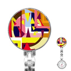 Colorful abstraction Stainless Steel Nurses Watch