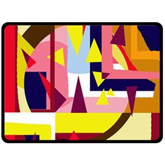 Colorful abstraction Double Sided Fleece Blanket (Large) 