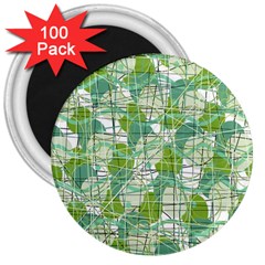 Gray Decorative Abstraction 3  Magnets (100 Pack)