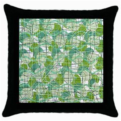 Gray Decorative Abstraction Throw Pillow Case (black)