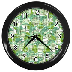 Gray Decorative Abstraction Wall Clocks (black)