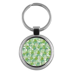 Gray Decorative Abstraction Key Chains (round) 