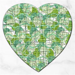 Gray Decorative Abstraction Jigsaw Puzzle (heart)