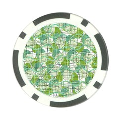 Gray Decorative Abstraction Poker Chip Card Guards by Valentinaart