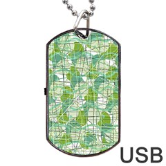 Gray Decorative Abstraction Dog Tag Usb Flash (one Side)