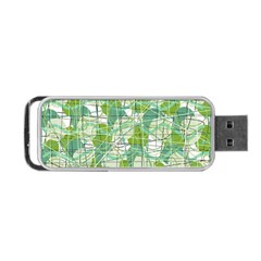 Gray Decorative Abstraction Portable Usb Flash (one Side) by Valentinaart