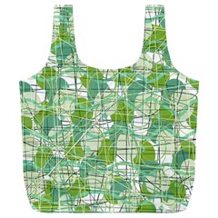 Gray Decorative Abstraction Full Print Recycle Bags (l)  by Valentinaart