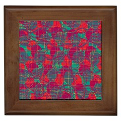 Decorative Abstract Art Framed Tiles by Valentinaart