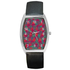 Decorative Abstract Art Barrel Style Metal Watch