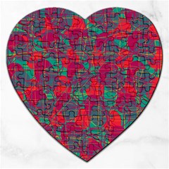 Decorative Abstract Art Jigsaw Puzzle (heart) by Valentinaart