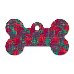 Decorative Abstract Art Dog Tag Bone (two Sides)