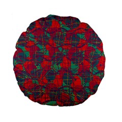 Decorative Abstract Art Standard 15  Premium Flano Round Cushions