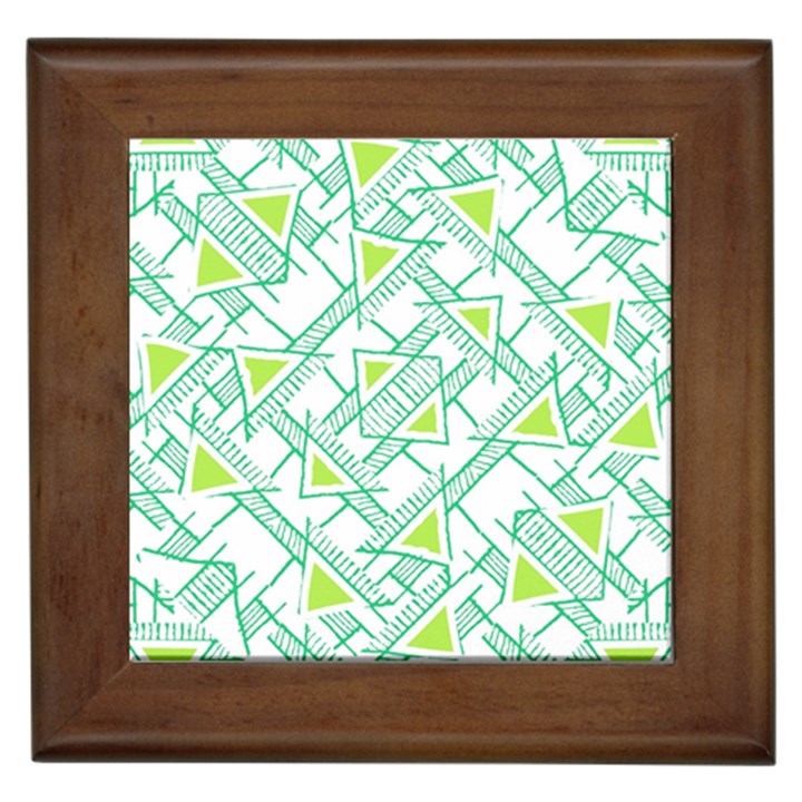 Ethnic Geo Pattern Framed Tiles