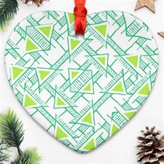 Ethnic Geo Pattern Ornament (heart)  by dflcprints