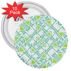 Ethnic Geo Pattern 3  Buttons (10 Pack)  by dflcprints