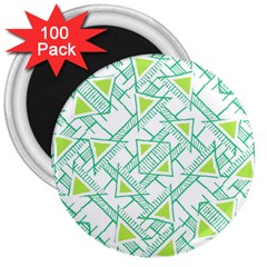 Ethnic Geo Pattern 3  Magnets (100 Pack) by dflcprints