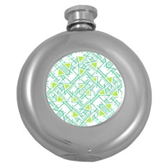 Ethnic Geo Pattern Round Hip Flask (5 Oz)