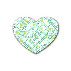 Ethnic Geo Pattern Heart Coaster (4 Pack)  by dflcprints