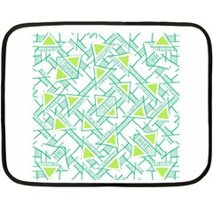 Ethnic Geo Pattern Double Sided Fleece Blanket (mini)  by dflcprints