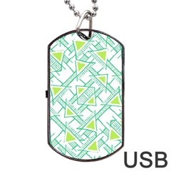 Ethnic Geo Pattern Dog Tag Usb Flash (one Side) by dflcprints