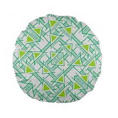 Ethnic Geo Pattern Standard 15  Premium Flano Round Cushions by dflcprints