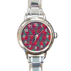 Decorative Abstract Art Round Italian Charm Watch