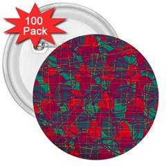 Decorative Abstract Art 3  Buttons (100 Pack) 